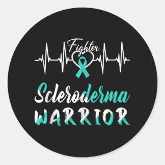 Adesivo Redondo Scleroderma Sensibilização Guerreiro Pulsação Luta