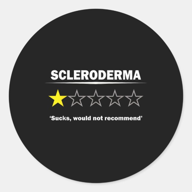 Adesivo Redondo Scleroderma Sensibilização Humor One Star Rating D (Frente)