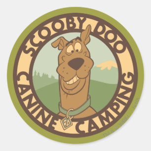 Adesivo Redondo Scooby-Doo do "acampamento canino "