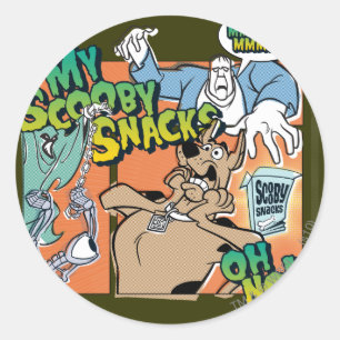 Adesivo Redondo Scooby-Doo "meus petiscos de Scooby "