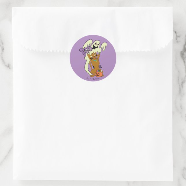 Adesivo Redondo Scooby-Doo | Scooby-Doo Boo (Bolsa)