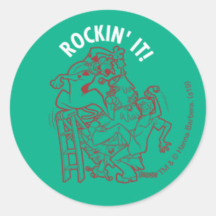 Adesivo Redondo Scooby-Doo & Shaggy Rockin' It 'Round Tree