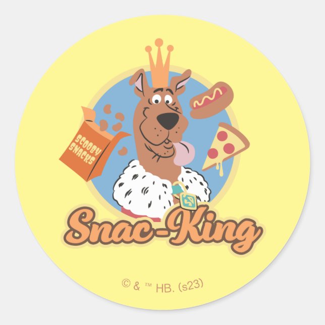 Adesivo Redondo Scooby-Doo Snac-King (Frente)