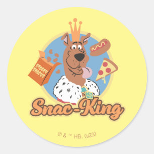Adesivo Redondo Scooby-Doo Snac-King