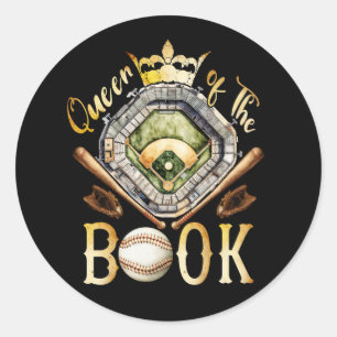 Adesivo Redondo Scorekeeper Baseball Team Scorebook Queen Of The B