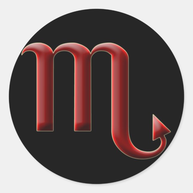 Adesivo Redondo Scorpio nº 2 Sticker (Frente)