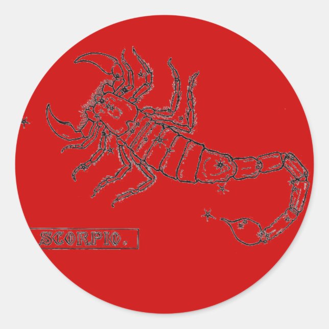 Adesivo Redondo Scorpio Sticker (Frente)