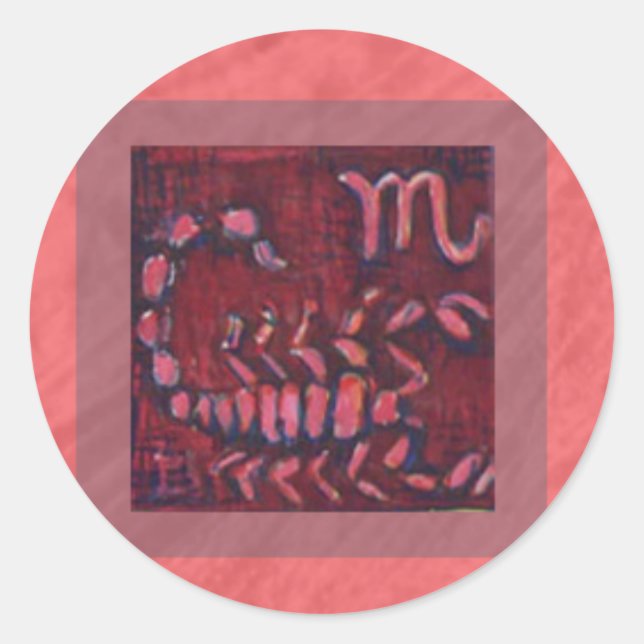 Adesivo Redondo Scorpio, Sticker (pequeno) (Frente)