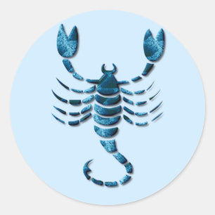 Adesivo Redondo Scorpio Zodiac Sticker