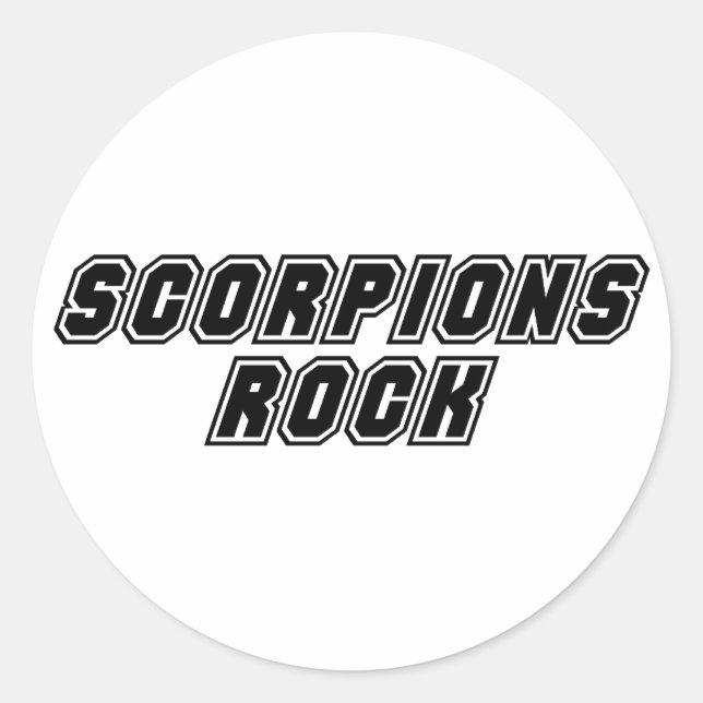Adesivo Redondo Scorpions Rock (Frente)