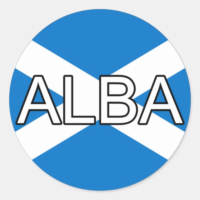 Adesivo Redondo Scotland Alba Euro Sticker (Frente)