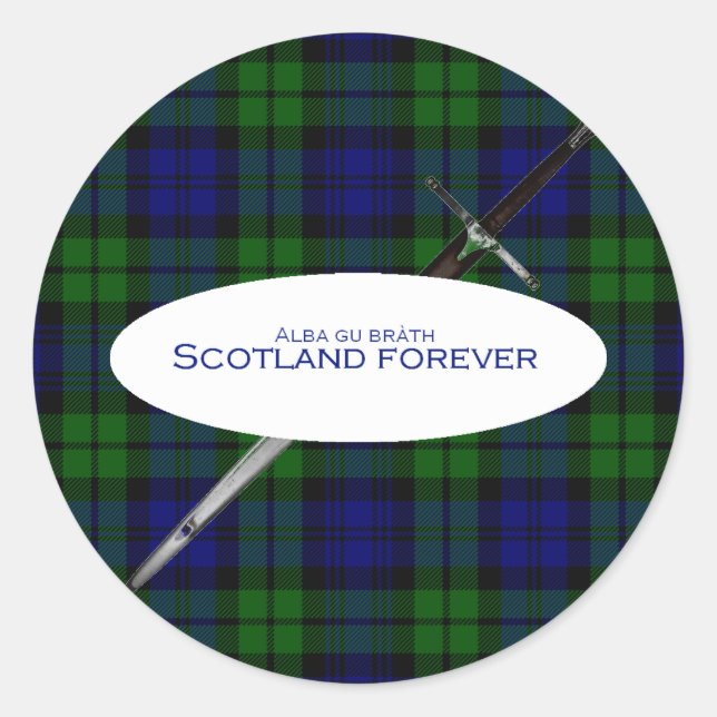 Adesivo Redondo Scotland Forever Alba gu bràth (Frente)