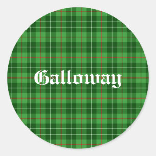 Adesivo Redondo Scotland Galloway District Tartan Personalizado