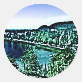 Adesivo Redondo Scotland Inverness Building jGibney O Museu Zaz