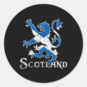 Adesivo Redondo Scotland Lion Rampant Scotland