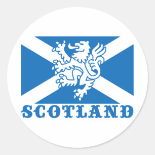 Adesivo Redondo Scotland Sticker