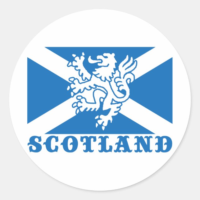 Adesivo Redondo Scotland Sticker (Frente)