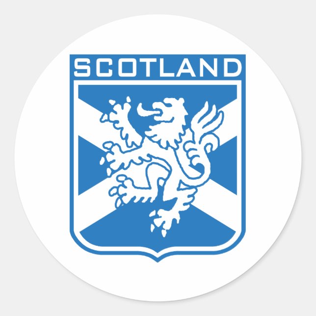 Adesivo Redondo Scotland Sticker (Frente)