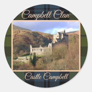 Adesivo Redondo Scots Campbell Clan & Castle