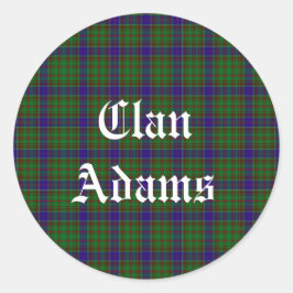 Adesivo Redondo Scottish Clan Adams Tartan