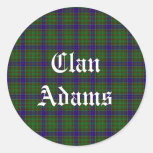 Adesivo Redondo Scottish Clan Adams Tartan