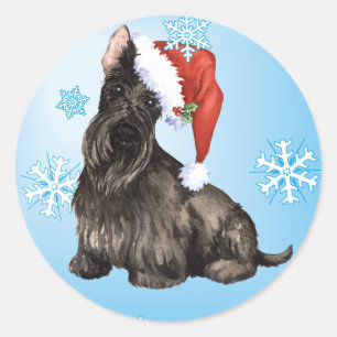 Adesivo Redondo Scottish feliz Terrier de Howlidays