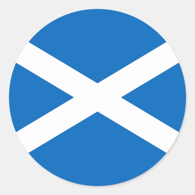Adesivo Redondo Scottish Flag, Flag of Scotland (Frente)