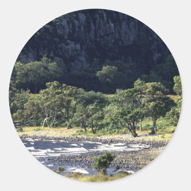 Adesivo Redondo Scottish Loch (Frente)