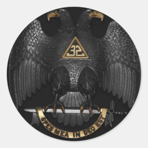 Adesivo Redondo Scottish Rite 32 Degree Mason Eagle