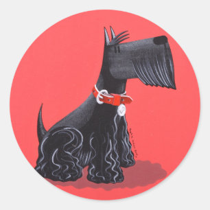 Adesivo Redondo Scottish Terrier