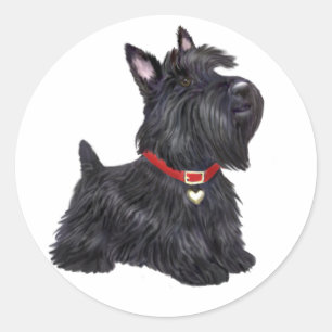 Adesivo Redondo Scottish Terrier (A) - (por JBF)