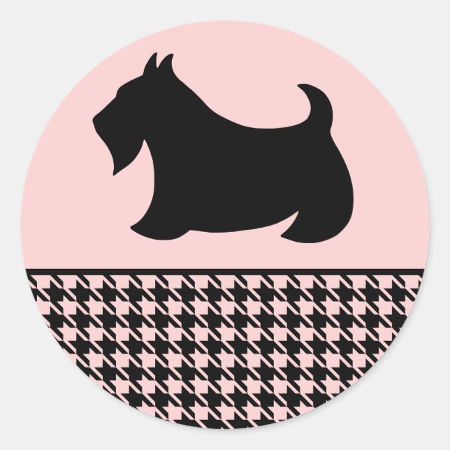 Adesivo Redondo Scottish Terrier Sticker (Frente)