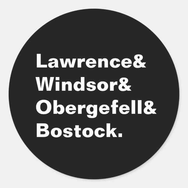 Adesivo Redondo SCOTUS Equal Capas Sticker (Frente)