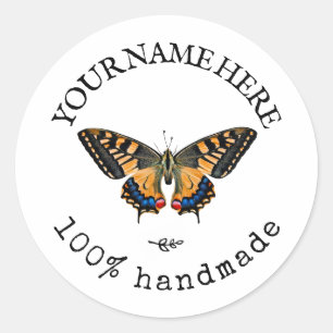 Adesivo Redondo Scrapbook de Texto de Círculo Personalizado