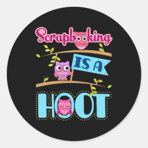 Adesivo Redondo Scrapbooking é um Hoot Scrapbooker Scrapbook
