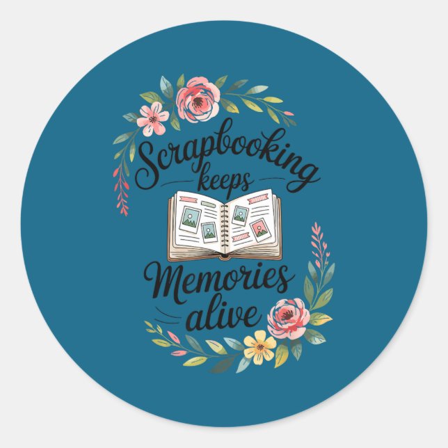Adesivo Redondo Scrapbooking fofo  (Frente)