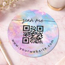 Script Código QR holográfico texto personalizado