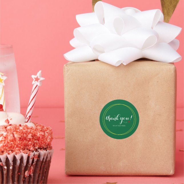 Adesivo Redondo Script de Agradecimento Minimalista Moderna Editáv (Festa)