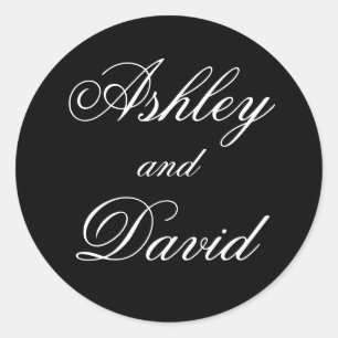 Adesivo Redondo Script Elegante