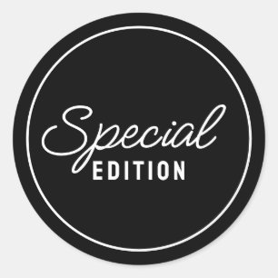 Adesivo Redondo Script Elegante Special Edition
