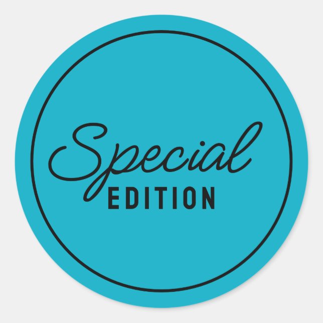 Adesivo Redondo Script Elegante Special Edition (Frente)