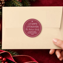 Script Feliz Natal Burgundy Nome e Endereço