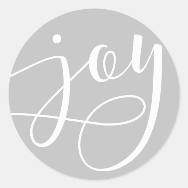 Adesivo Redondo Script Joyful (Frente)