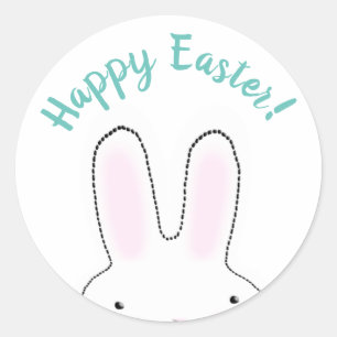 Adesivo Redondo script personalizado do Coelhinho da Páscoa giro 