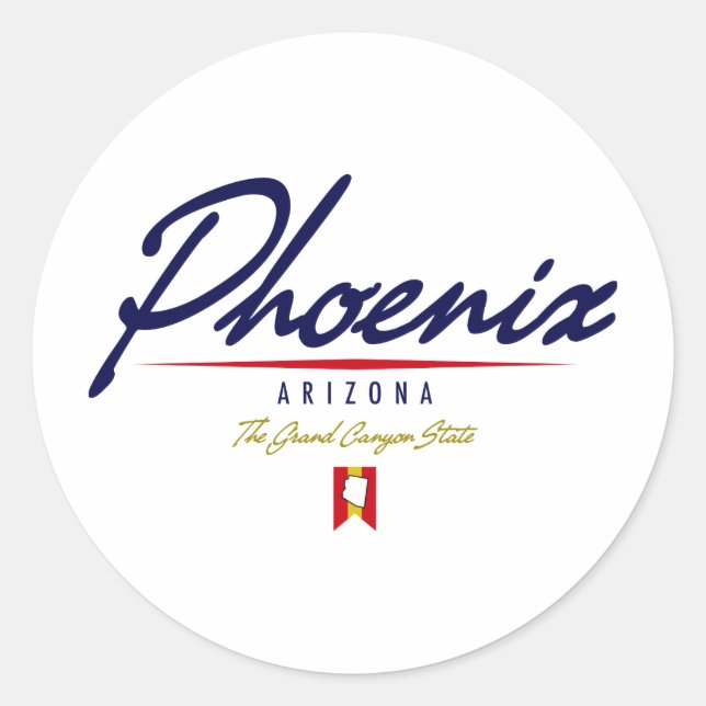 Adesivo Redondo Script Phoenix (Frente)