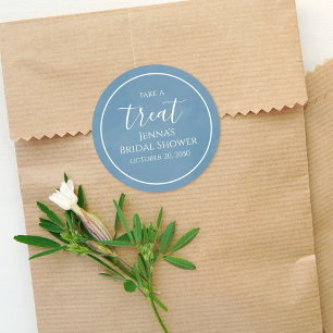 Adesivo Redondo Scripto de Caligrafia Minimalista para Chá de Noiv