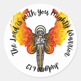 Adesivo Redondo Scripture Sticker (juízes 6:12)