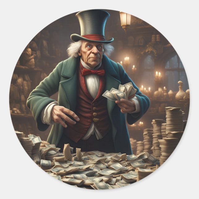 Adesivo Redondo Scrooge Stickers (Frente)