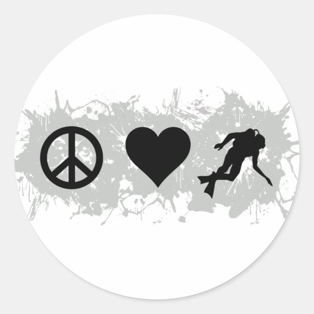 Adesivo Redondo Scuba Diving (Frente)