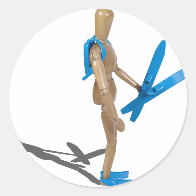 Adesivo Redondo ScubaEquipmentSkiis030111 (Frente)